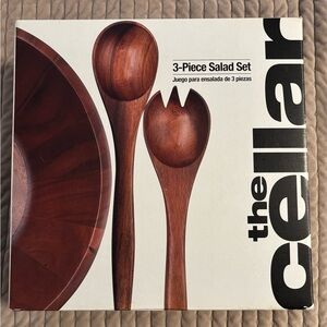 The Cellar Macy’s 3-Piece Acacia Wooden Salad Set New In Box